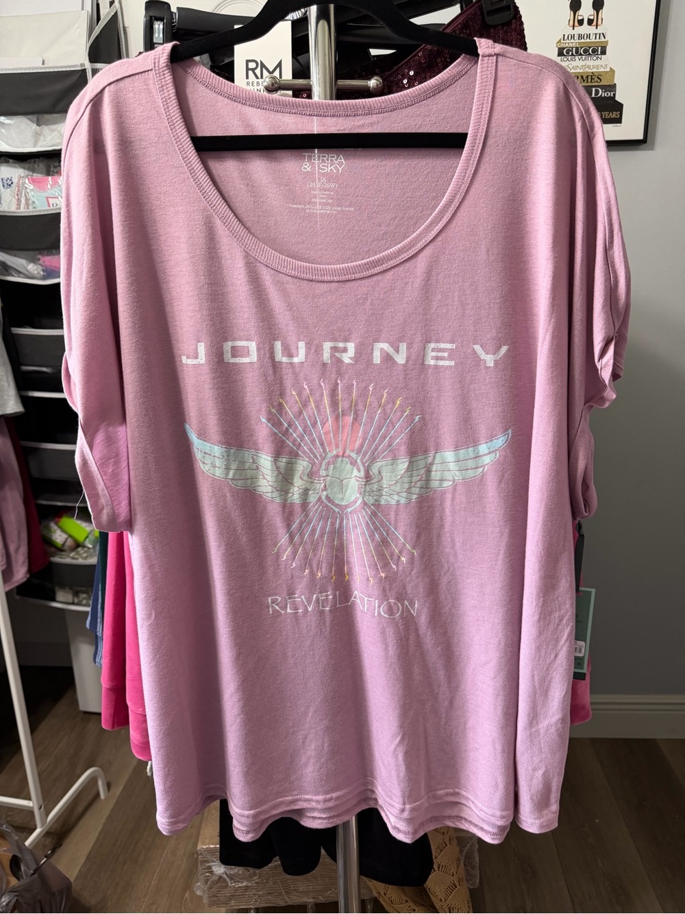 Graphic Tee - Pink Journey band tee 2X, 3X, 4X